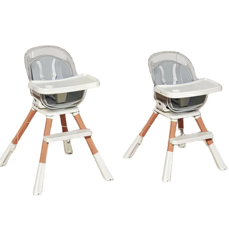 Wholesale Rotate 360 Degrees Adjustment Height Dining Feeding Chair Portable Wooden Baby High Chair for Restaurant